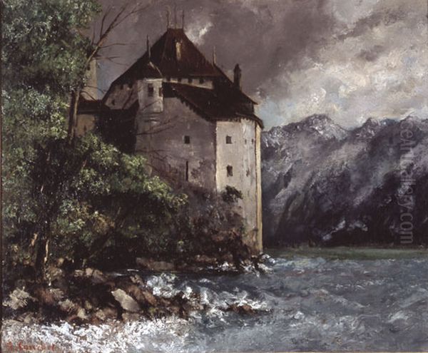 Chillon Castle Oil Painting by Gustave Courbet