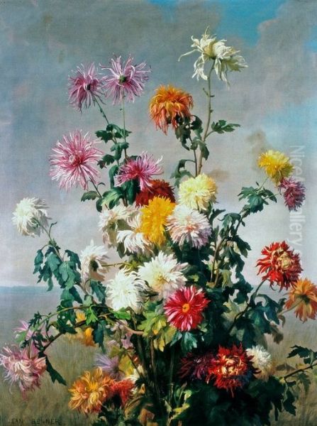 Study of Flowers Oil Painting by Jean Benner