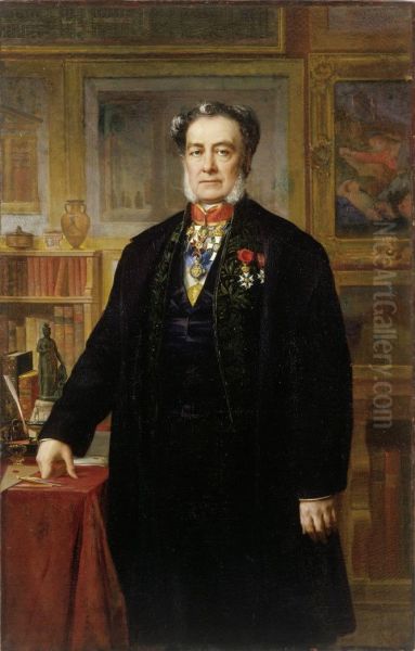 Portrat des Architekten Jacob Ignaz Hittorff (1792-1867) Oil Painting by Felix-Joseph Barrias