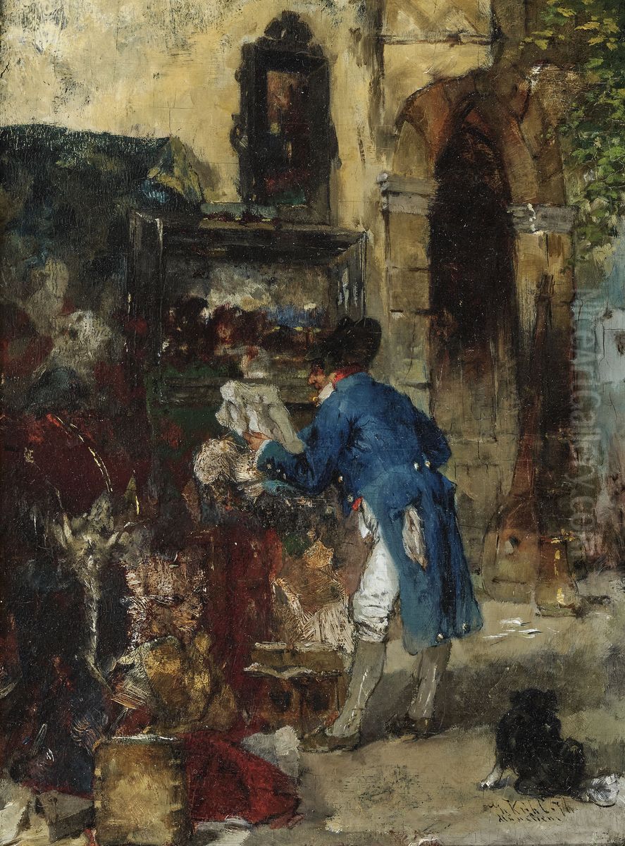 Der Kunstkenner Oil Painting by Gotthardt Kuehl