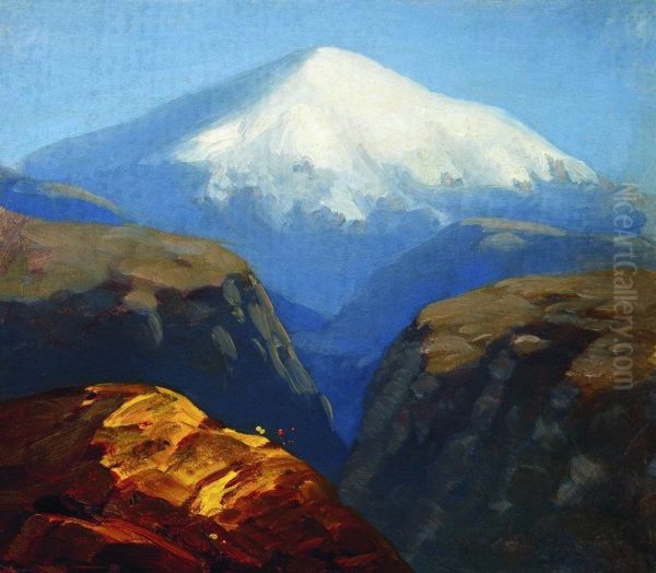 Elbrus in the daytime Oil Painting by Arkhip Kuindzhi
