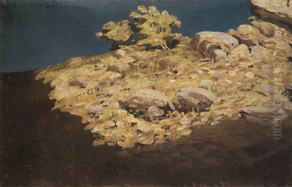 Mountain slope. The Crimea Oil Painting by Arkhip Kuindzhi