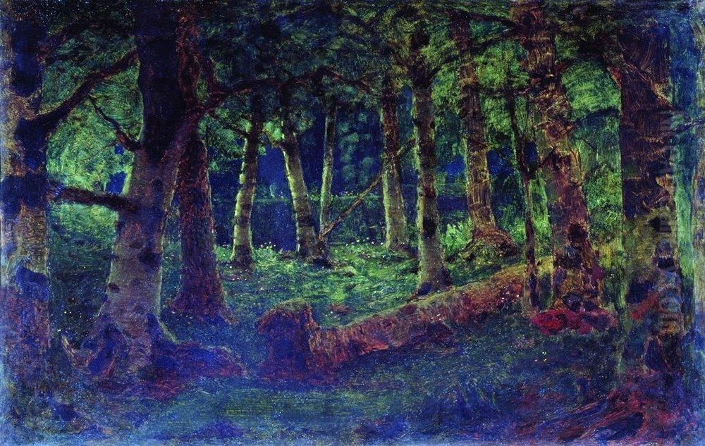 Birch grove (Forest) Oil Painting by Arkhip Kuindzhi