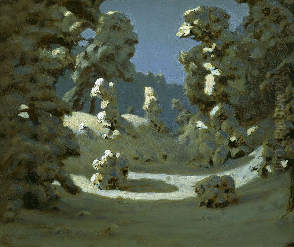 Patches of Sunlight on Hoarfrost Oil Painting by Arkhip Kuindzhi