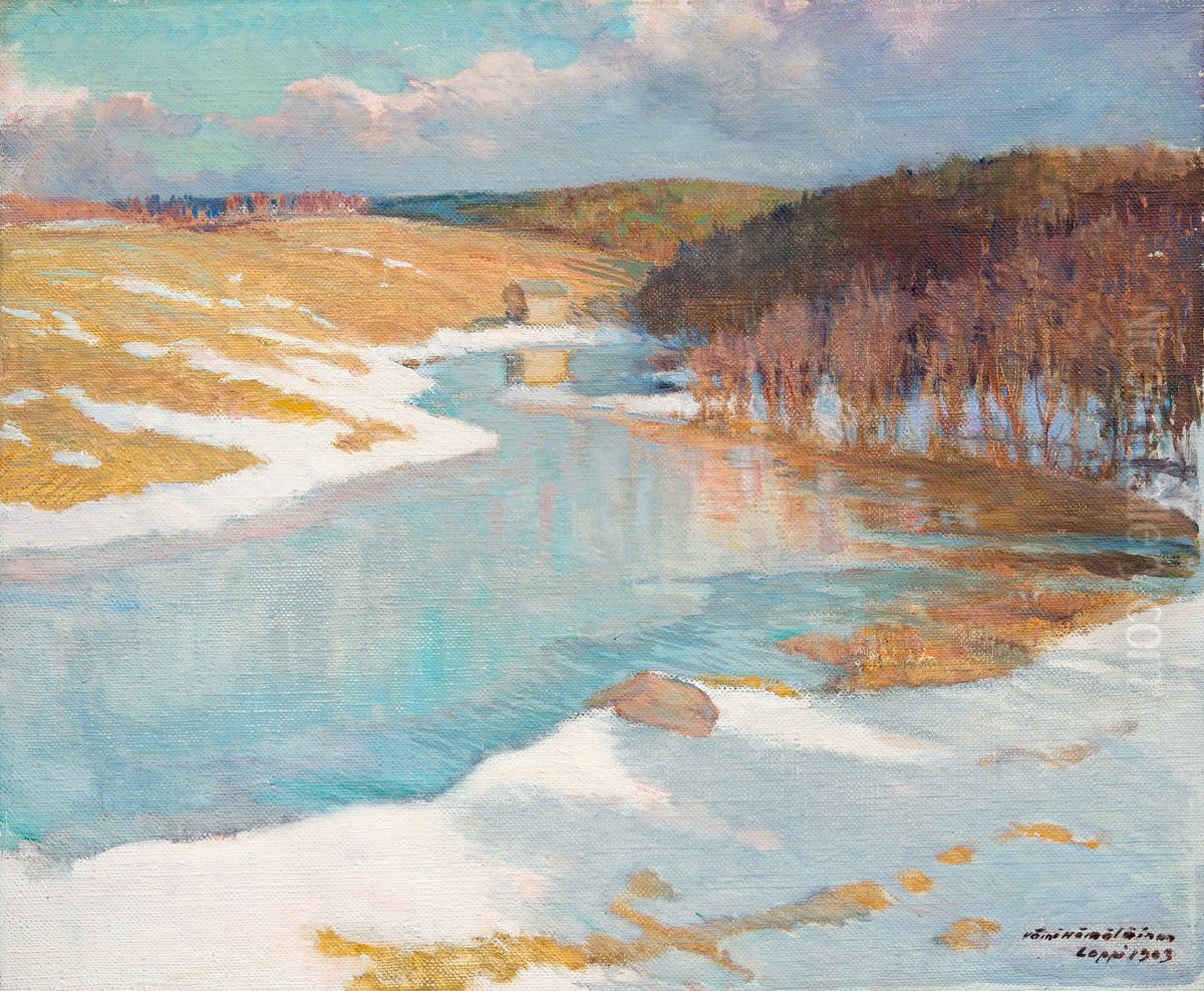 April day. Oil Painting by Vaino Hamalainen