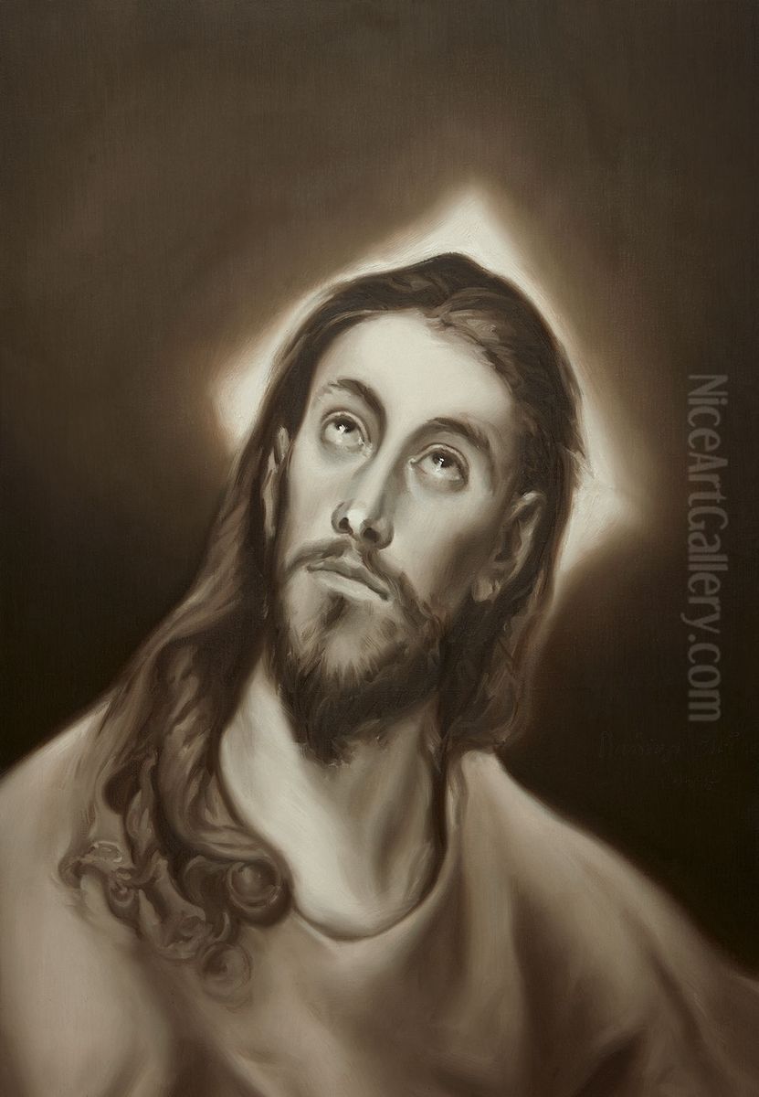 El Greco is Watching Oil Painting by Hynek Martinec