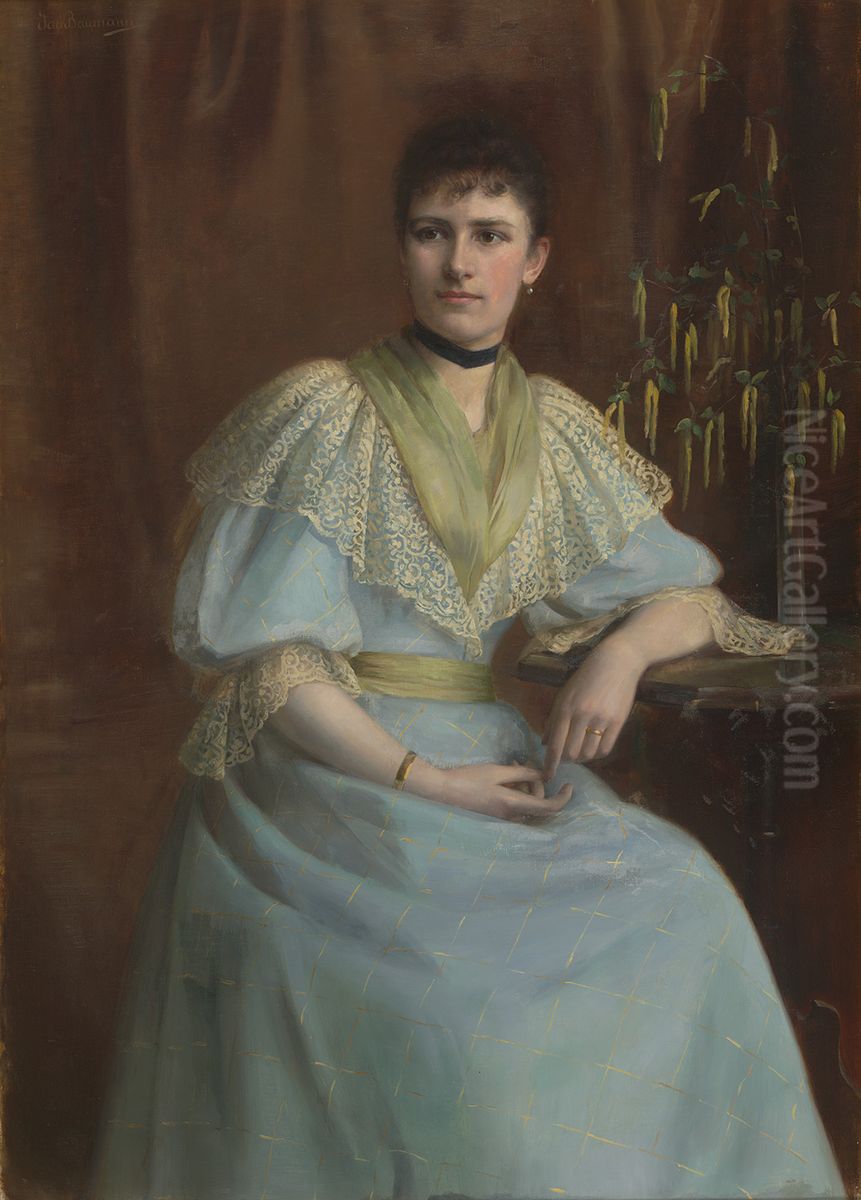 Portrait of Melanie Tanner-Winterhalter (1865-1893) Oil Painting by Ida Baumann