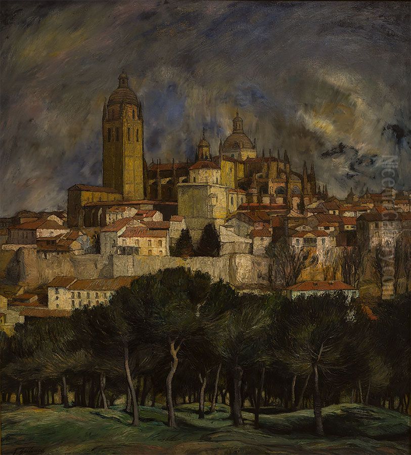 Segovia Oil Painting by Ignacio Zuloaga