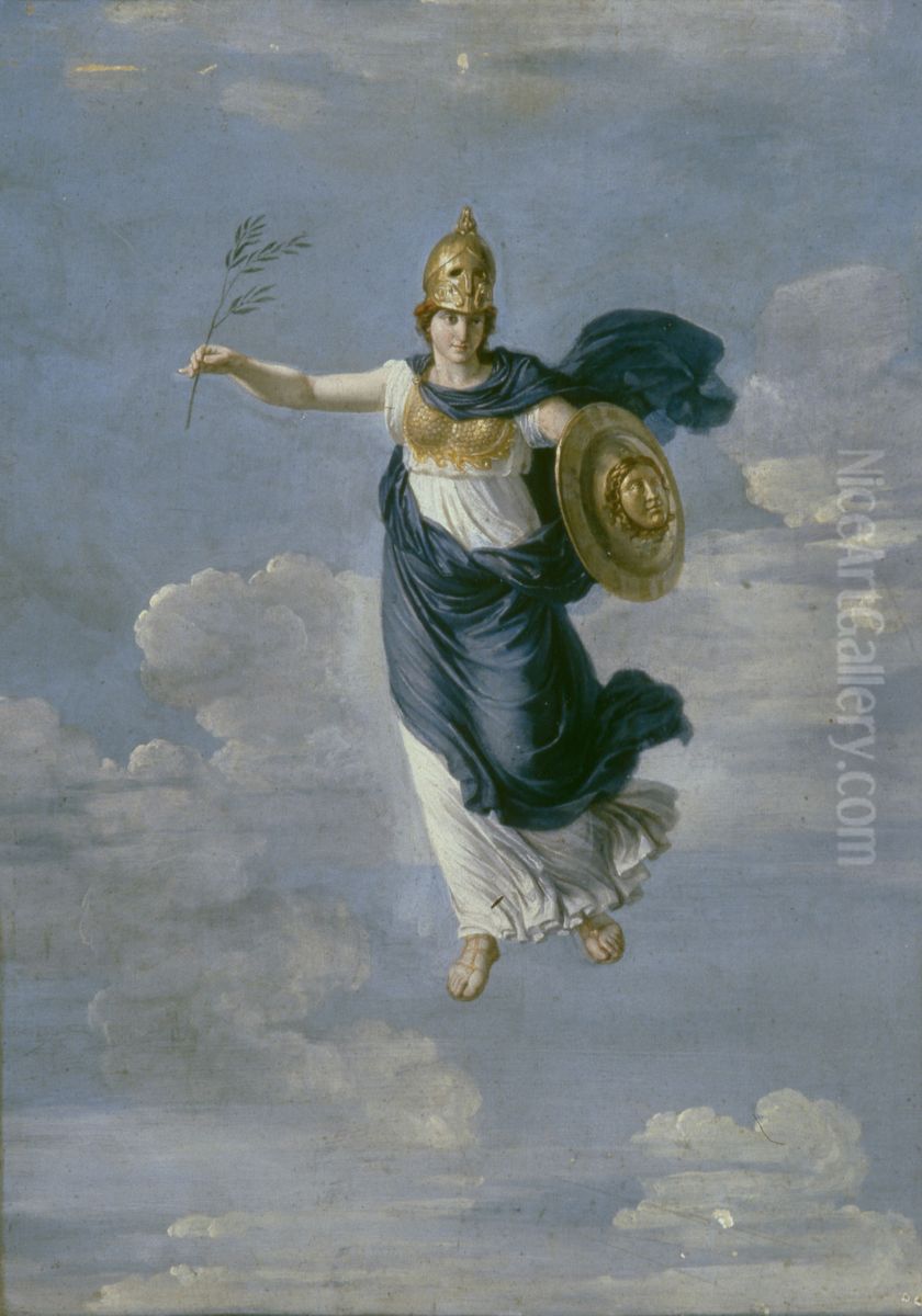 Minerva in the Heavens Oil Painting by Andrey Ivanovich Ivanov Minerva in the Heavens Oil Painting by Andrey Ivanovich Ivanov