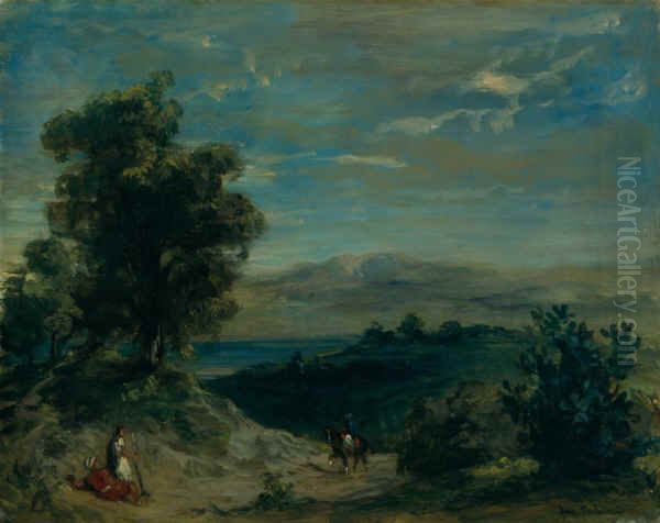 Paysage du Maroc Oil Painting by Eugene Delacroix