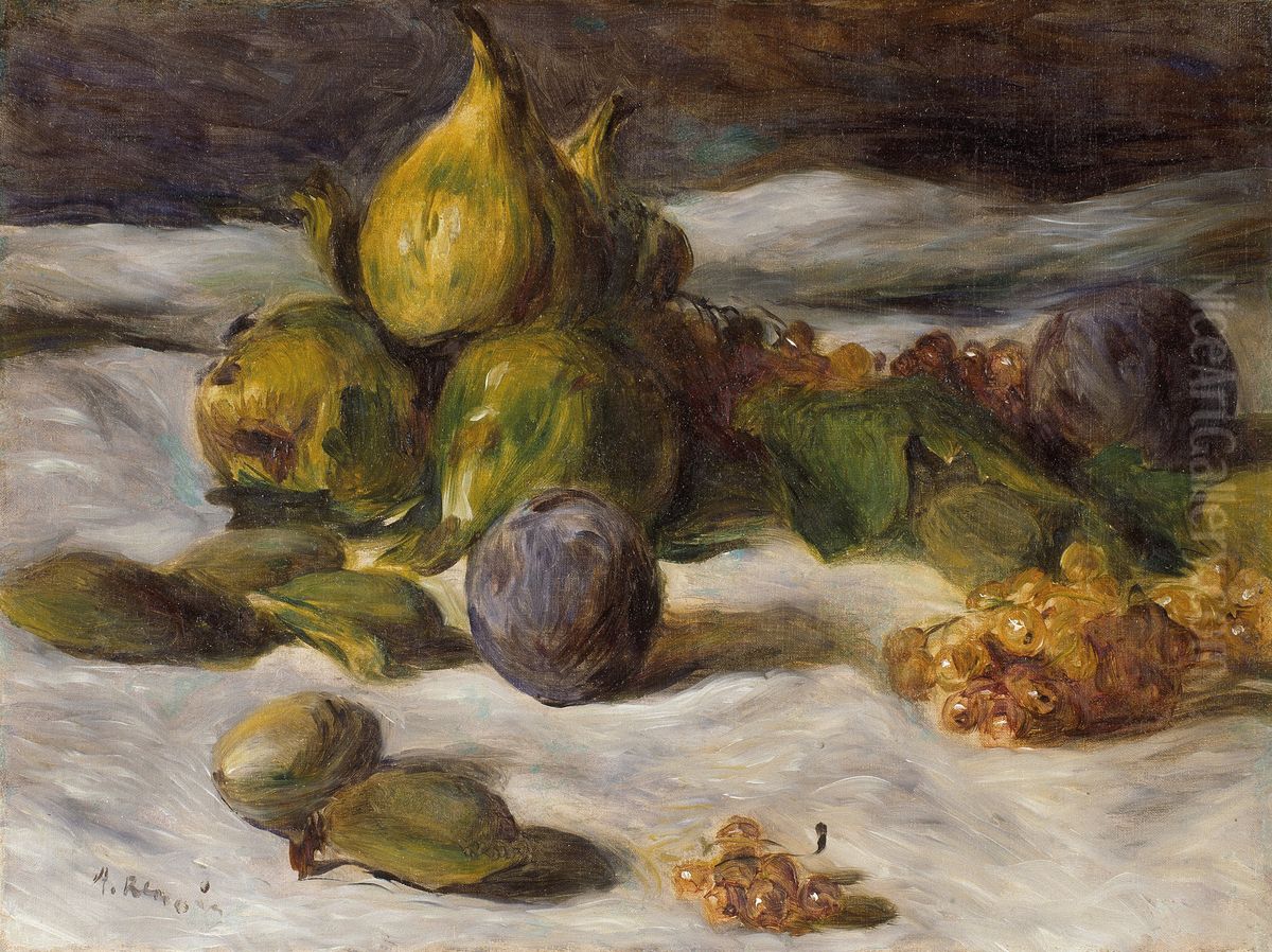 Fruit still life (figs and currants) Oil Painting by Pierre Auguste Renoir