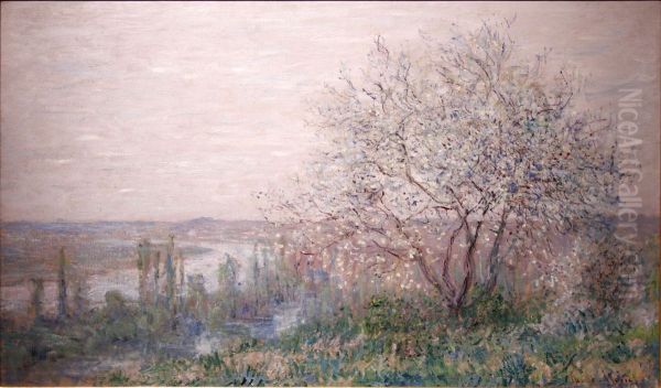 Springtime in Vetheuil Oil Painting by Claude Monet