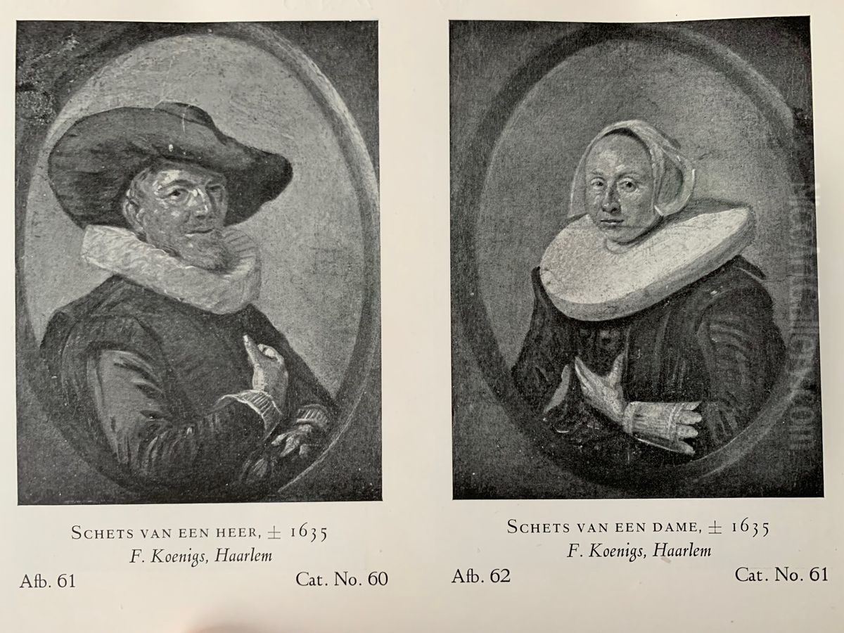 Portrait of a man, circa 1635 Oil Painting by Frans Hals