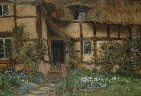 house in Blewbury Oil Painting by Frank Moss Bennett