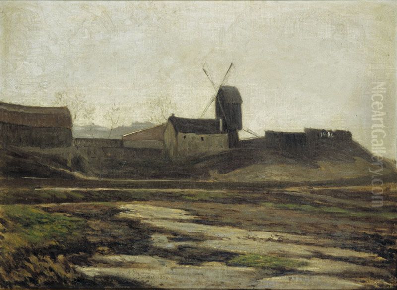Trasket, mot vaster Oil Painting by Axel Fahlcrantz