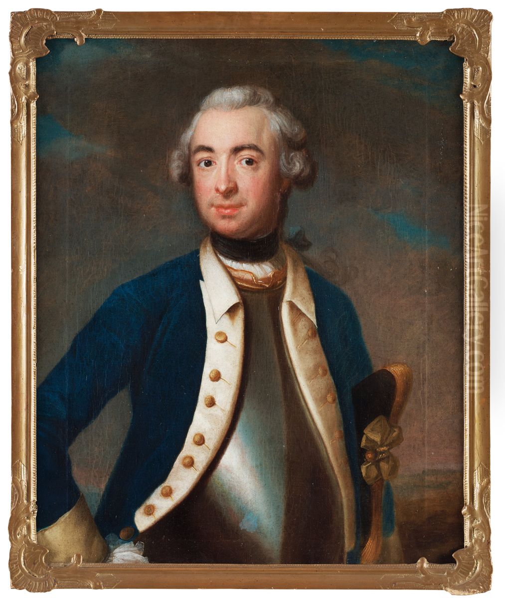 Claes Cederstrom (1726-1778) Oil Painting by Johan Henrik Scheffel