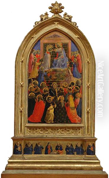 Marienkronung und Anbetung des Jesuskindes Oil Painting by Fra Angelico