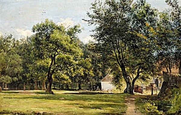 View from Ordrup Krat. Oil Painting by P. C. Skovgaard