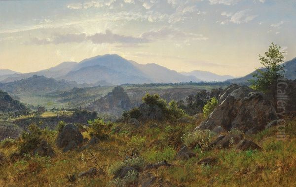 View from the Sabine Hills near Olevano. Oil Painting by P. C. Skovgaard