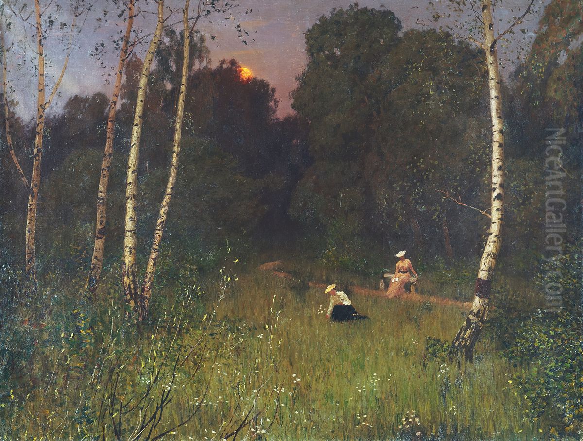 <<Sumerki>> Oil Painting by Nikolay Nikanorovich Dubovskoy