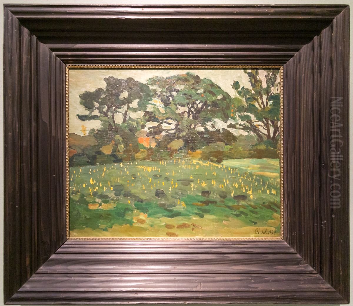 Landschaft mit gelben Blumen Oil Painting by Bernhard Pankok