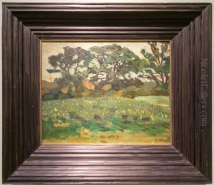 Landschaft mit gelben Blumen
