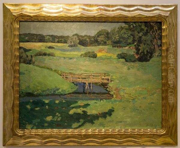 Waldwiese Oil Painting by Bernhard Pankok