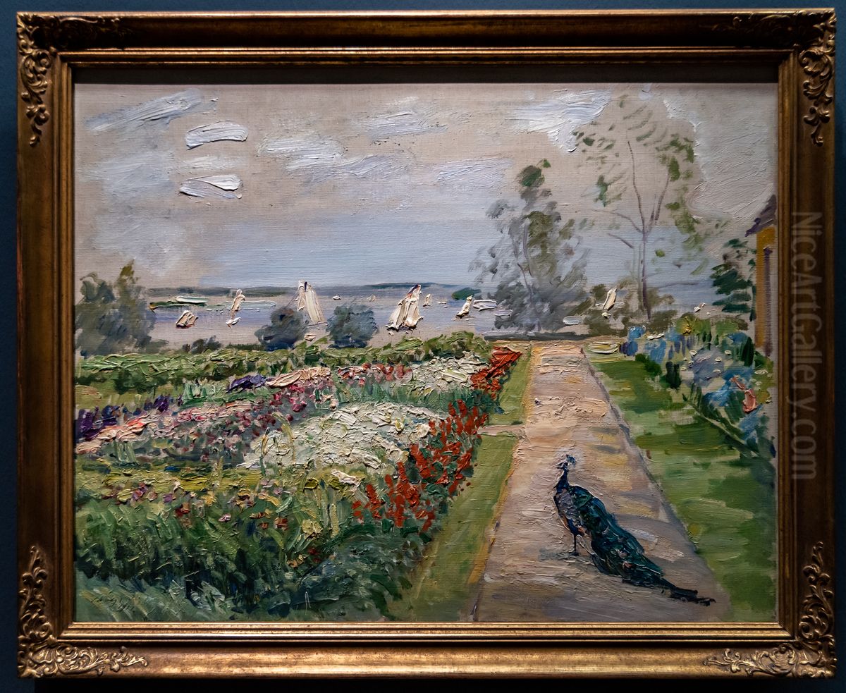 Blumengarten I in Neu-Cladow Oil Painting by Max Slevogt