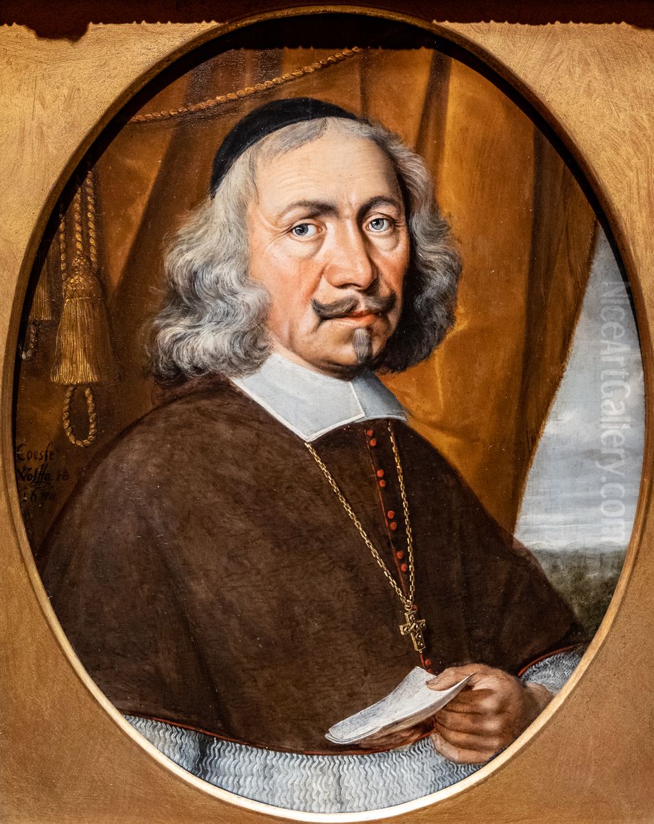 Portrait of Prince-Bishop of Munster Christoph Bernhard von Galen (1606-1678) Oil Painting by Wolfgang Heimbach