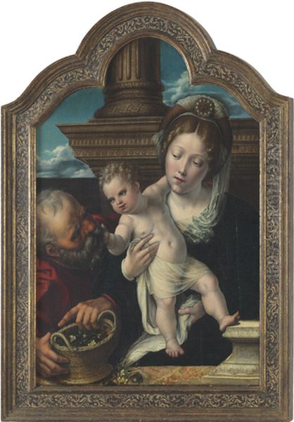 De Heilige Familie Oil Painting by Orley, Bernard van