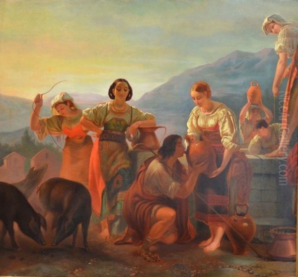 The Youth of future Pope Sixtus V Oil Painting by Philippe-Jacques van Bree