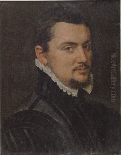 Portrait of an unknown man Oil Painting by Willem Key