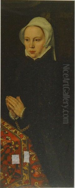 Portrait of the wife of a member of the de Smidt family Oil Painting by Willem Key