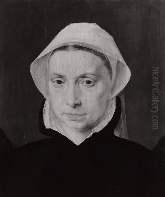 Portrait of an unknown woman Oil Painting by Willem Adriaensz Key