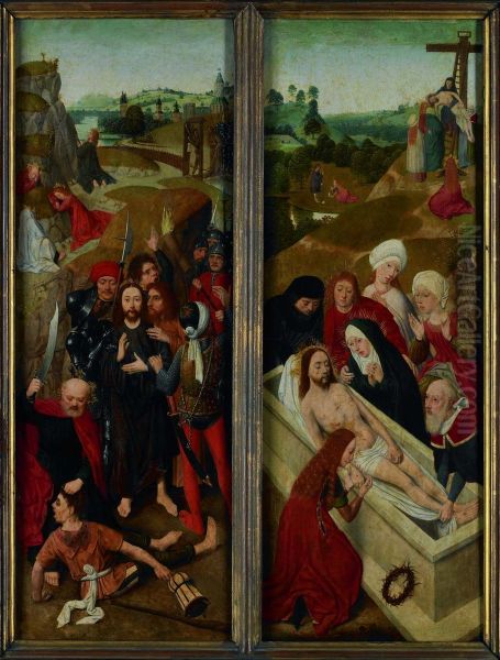The taking of Christ Oil Painting by Master of the Brunswick Diptych