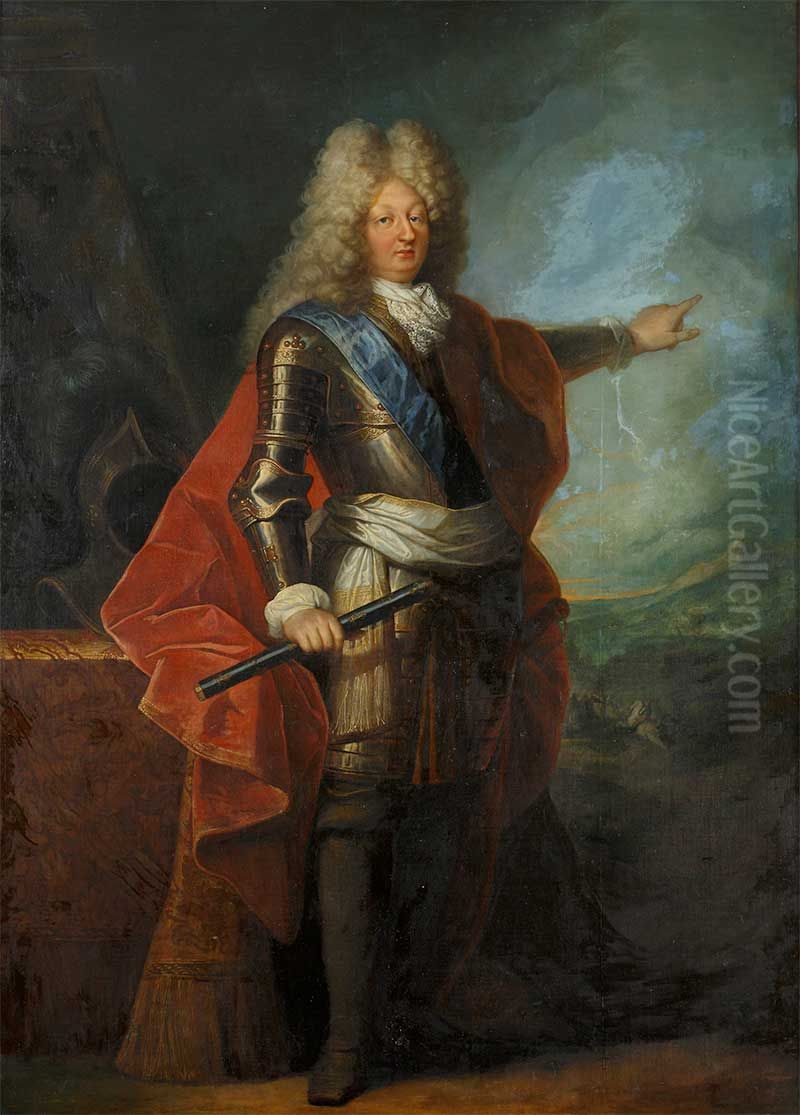 Portrait en pied du Grand Dauphin Oil Painting by Hyacinthe Rigaud
