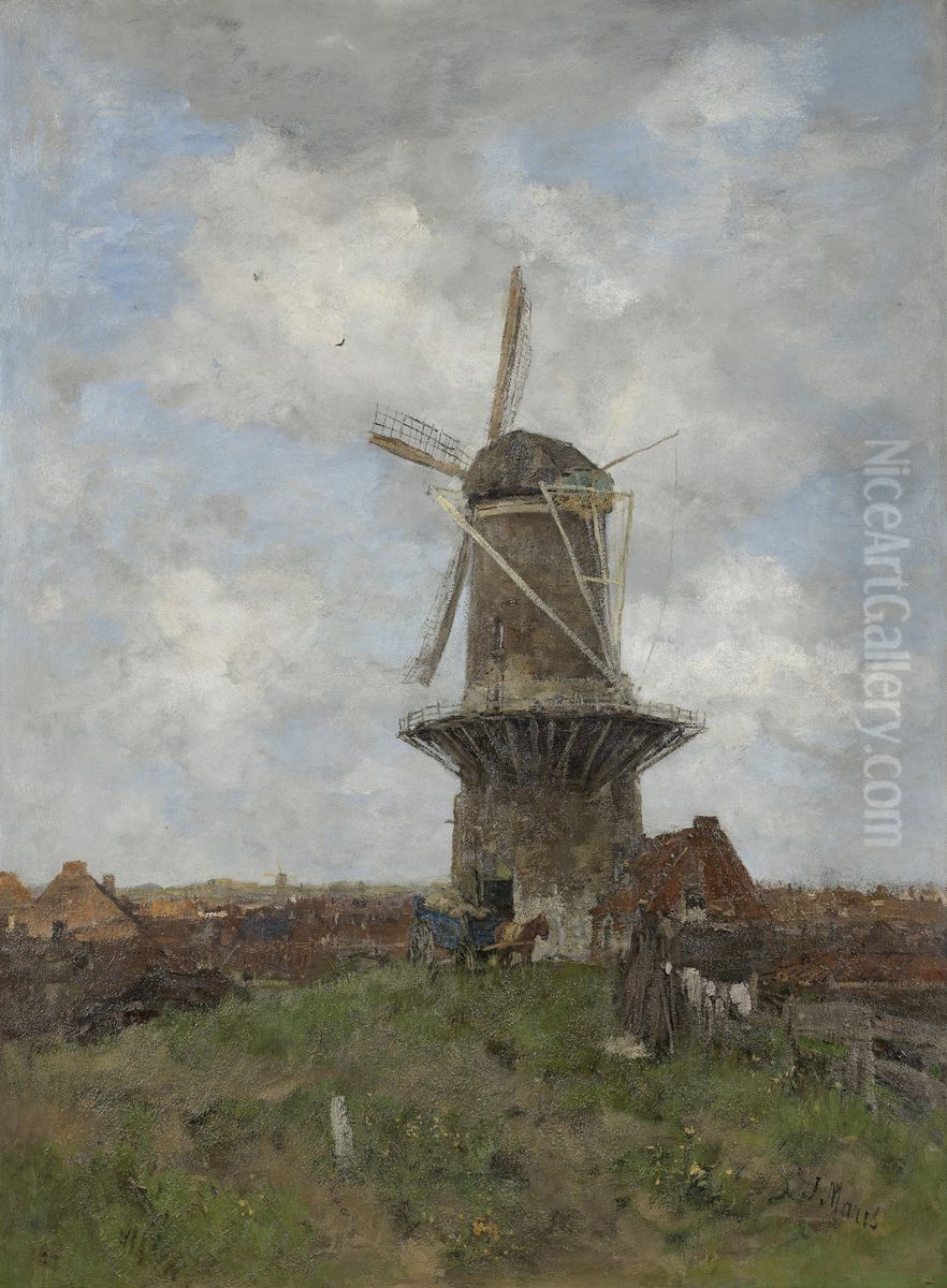 Molen Oil Painting by Jacob Maris