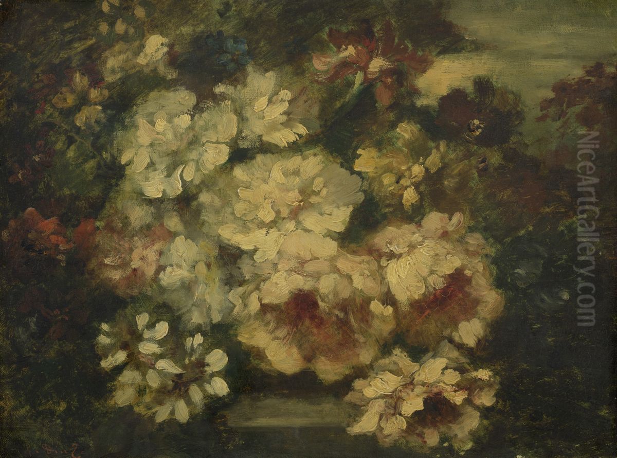 Peonies Oil Painting by Narcisse Virgilio Diaz