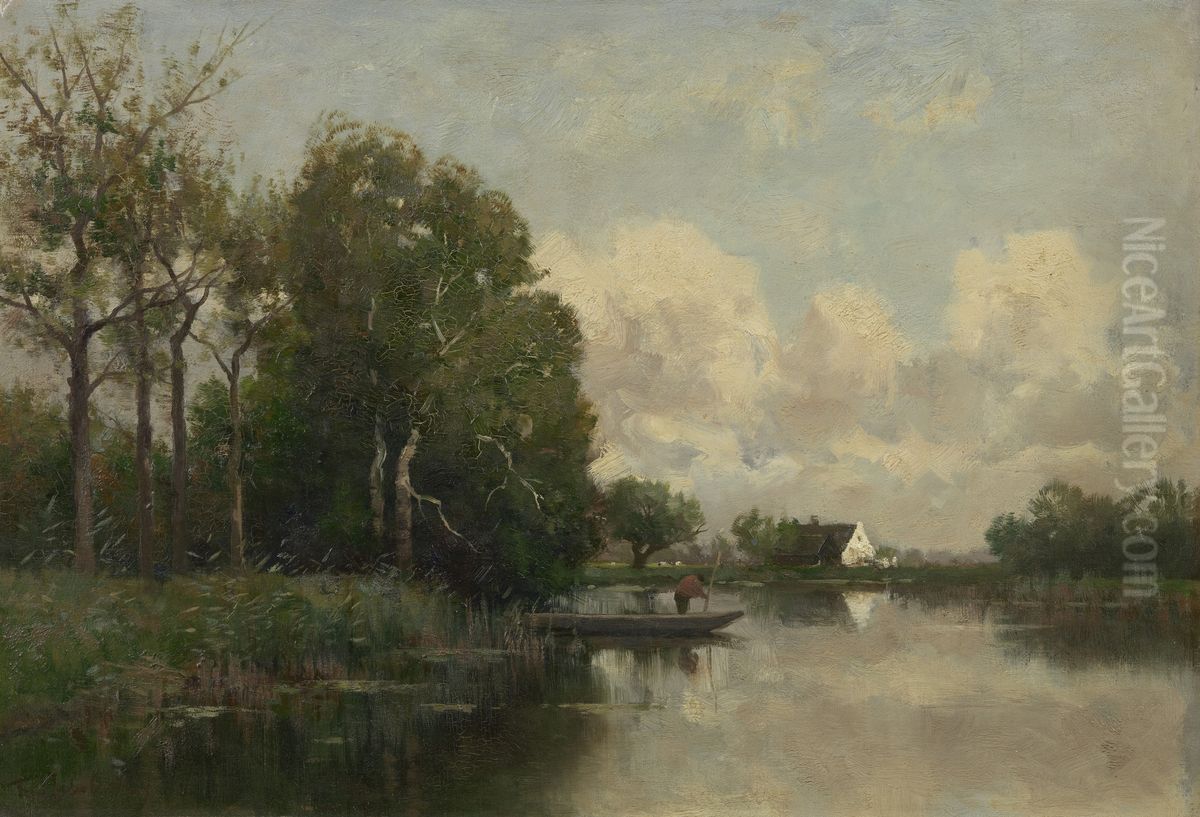 Landschap bij Vreeland Oil Painting by Fredericus van Rossum du Chattel