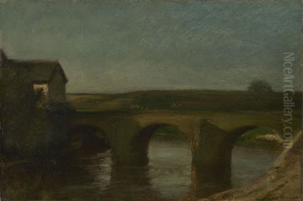 Brug naar L'Isle-Adam Oil Painting by Jules Dupre