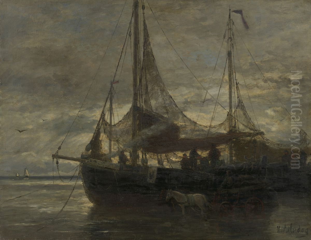 Avond Oil Painting by Hendrik Willem Mesdag Avond Oil Painting by Hendrik Willem Mesdag