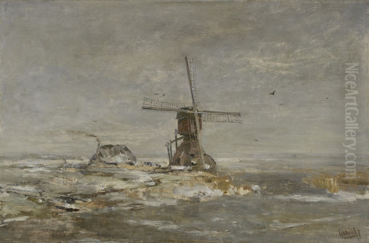 The thaw Oil Painting by Paul Joseph Constantine Gabriel