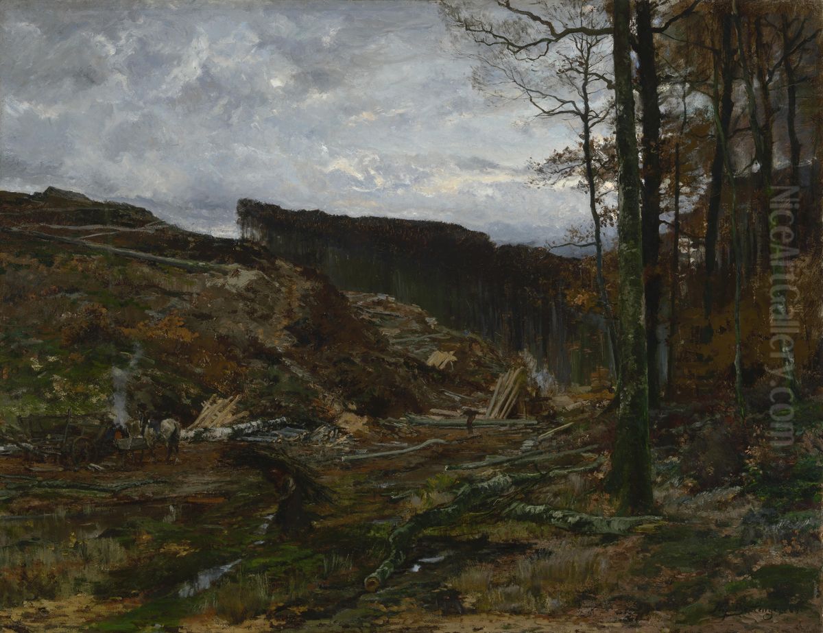 In the Ardennes Oil Painting by Hippolyte Boulenger