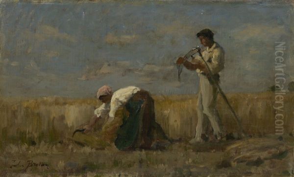 The harvest Oil Painting by Jules Breton