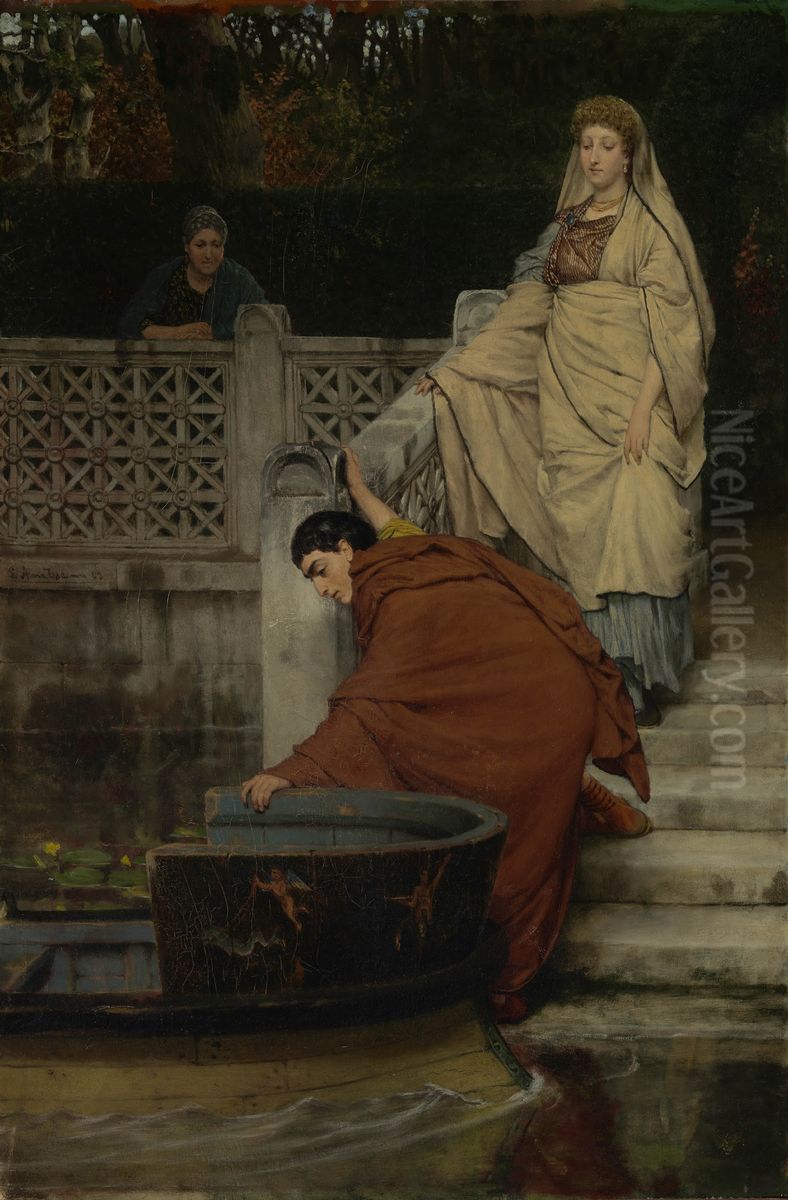 Spelevaren (Opus nr. LVI) Oil Painting by Lawrence Alma-Tadema
