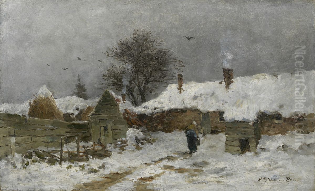 Winter te Heelsum Oil Painting by Maria Bilders-van Bosse