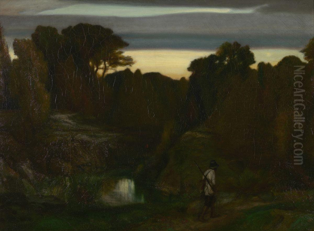 The poacher Oil Painting by Alexandre-Gabriel Decamps