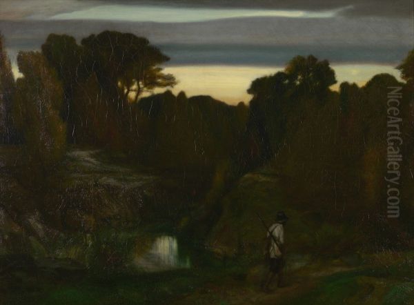 De stroper Oil Painting by Alexandre-Gabriel Decamps