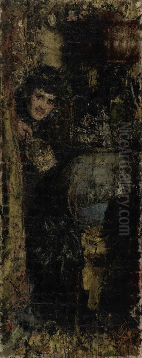 Neapolitan boy Oil Painting by Antonio Mancini