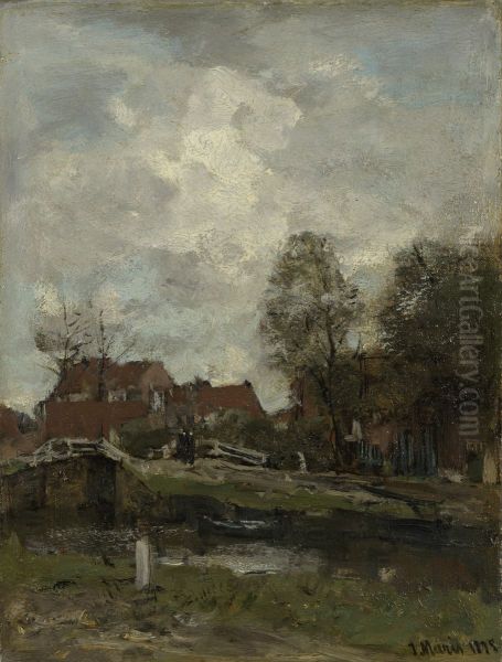 City view Oil Painting by Jacob Maris